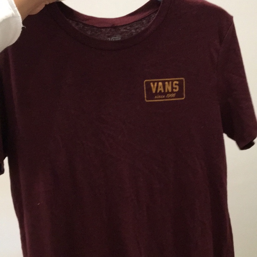 Burgundy Vans shirt